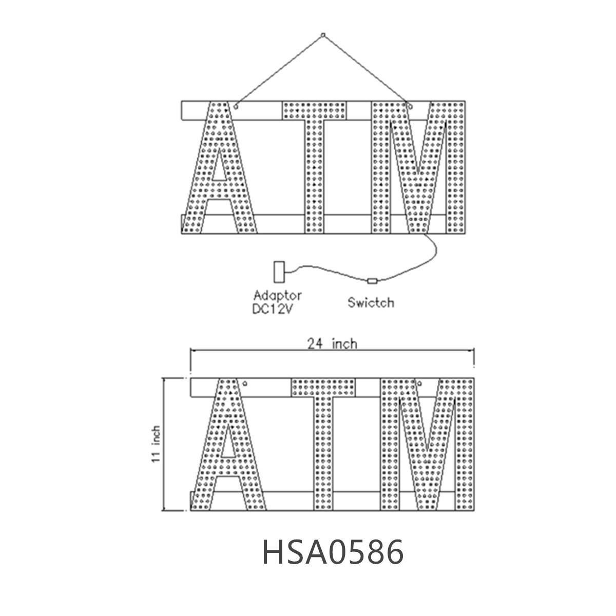 ATM led sign