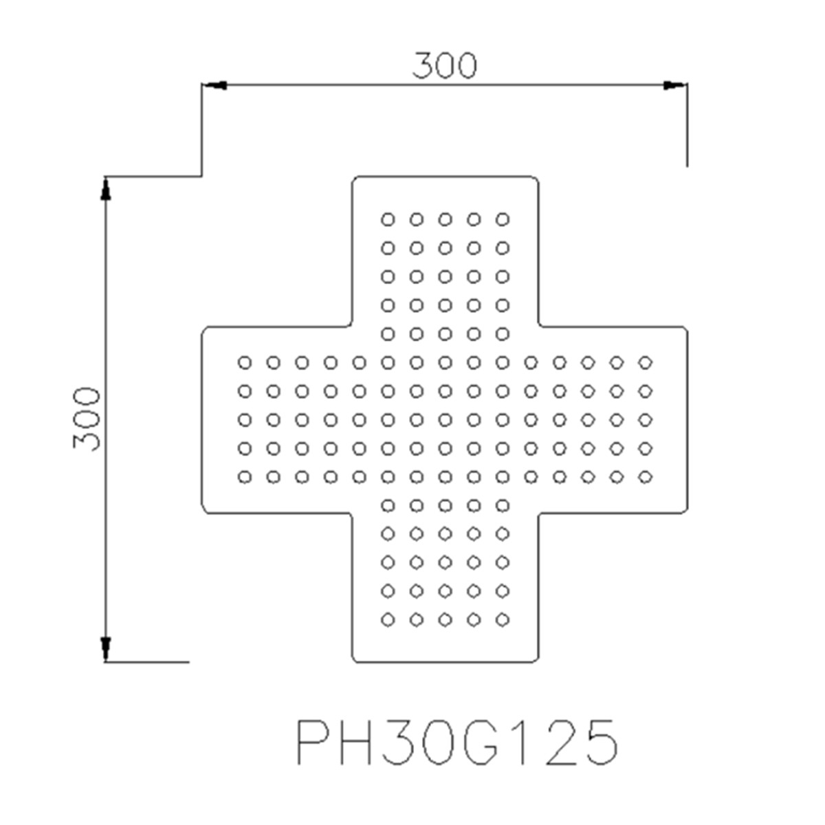 pharmacy led crosses size