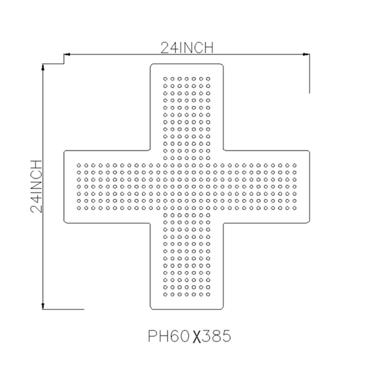 led pharmacy signs size