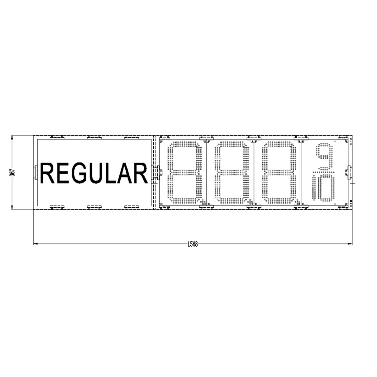 regular gas price signs