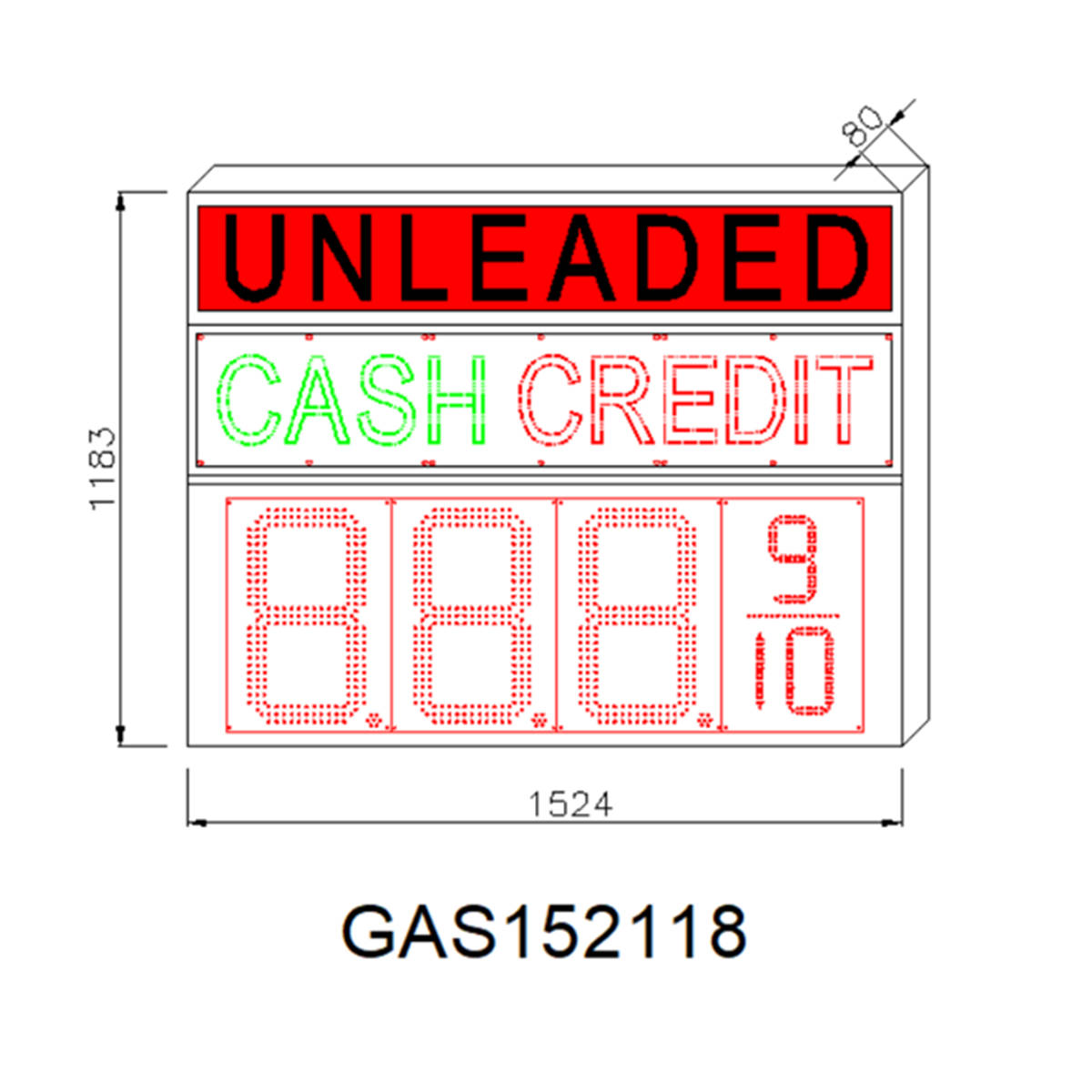 CREDIT gas signs