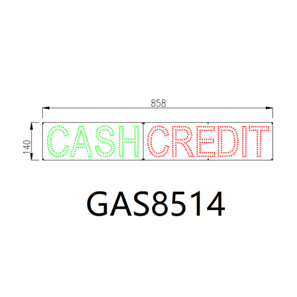 CREDIT gas signs