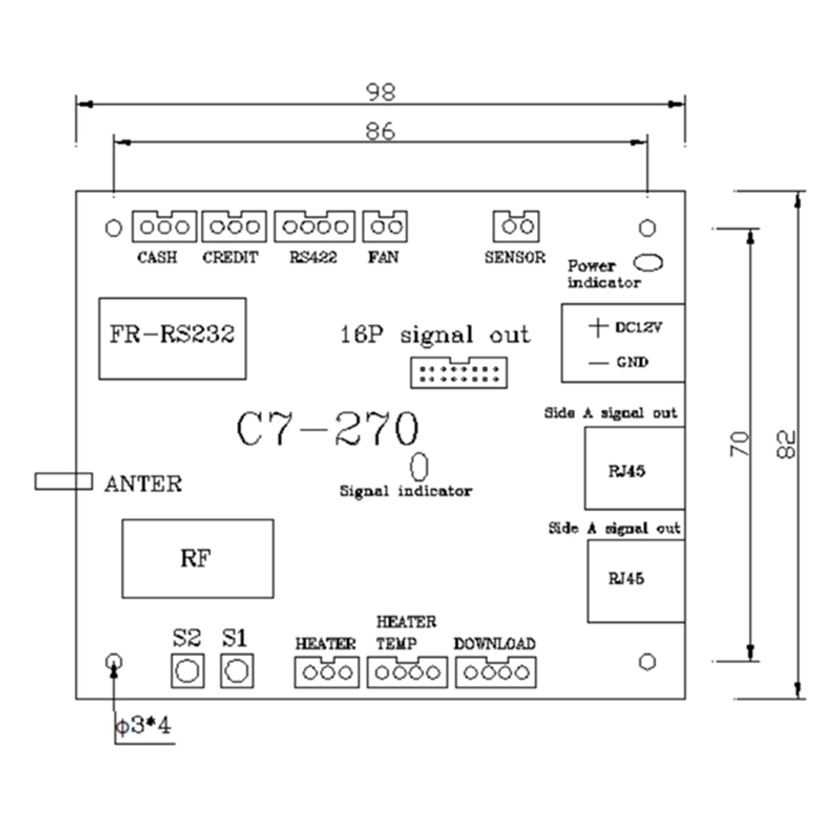 led price signs controller size