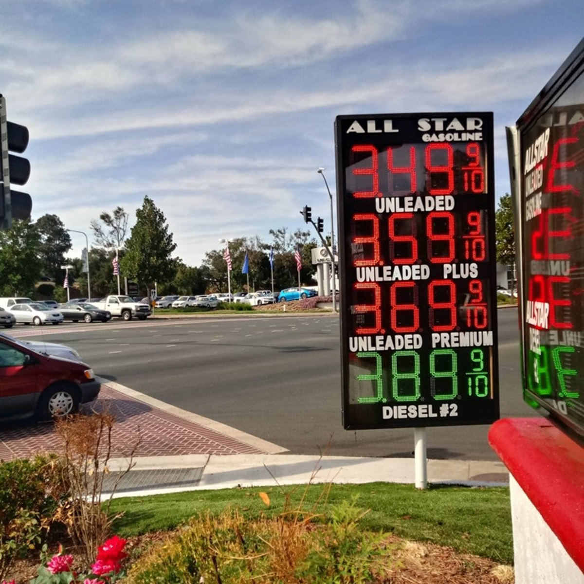 petrol led board