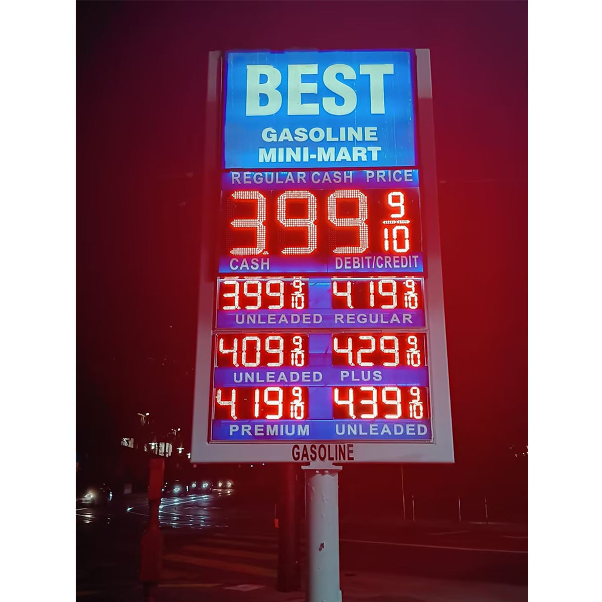 led gas price sign cases