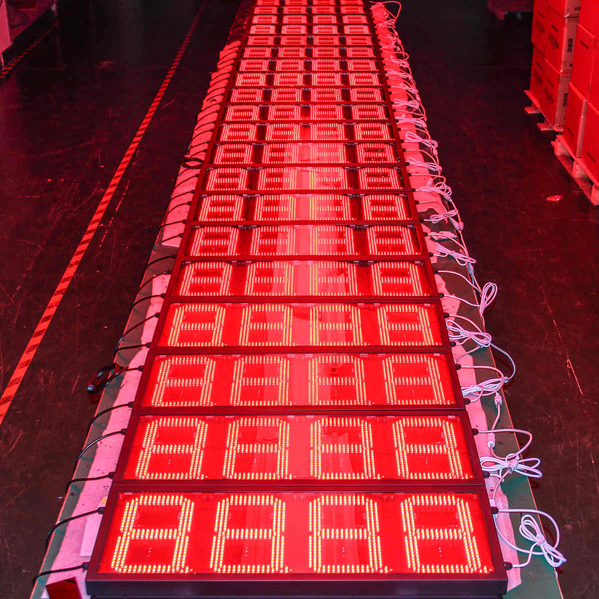 led gas display aging test