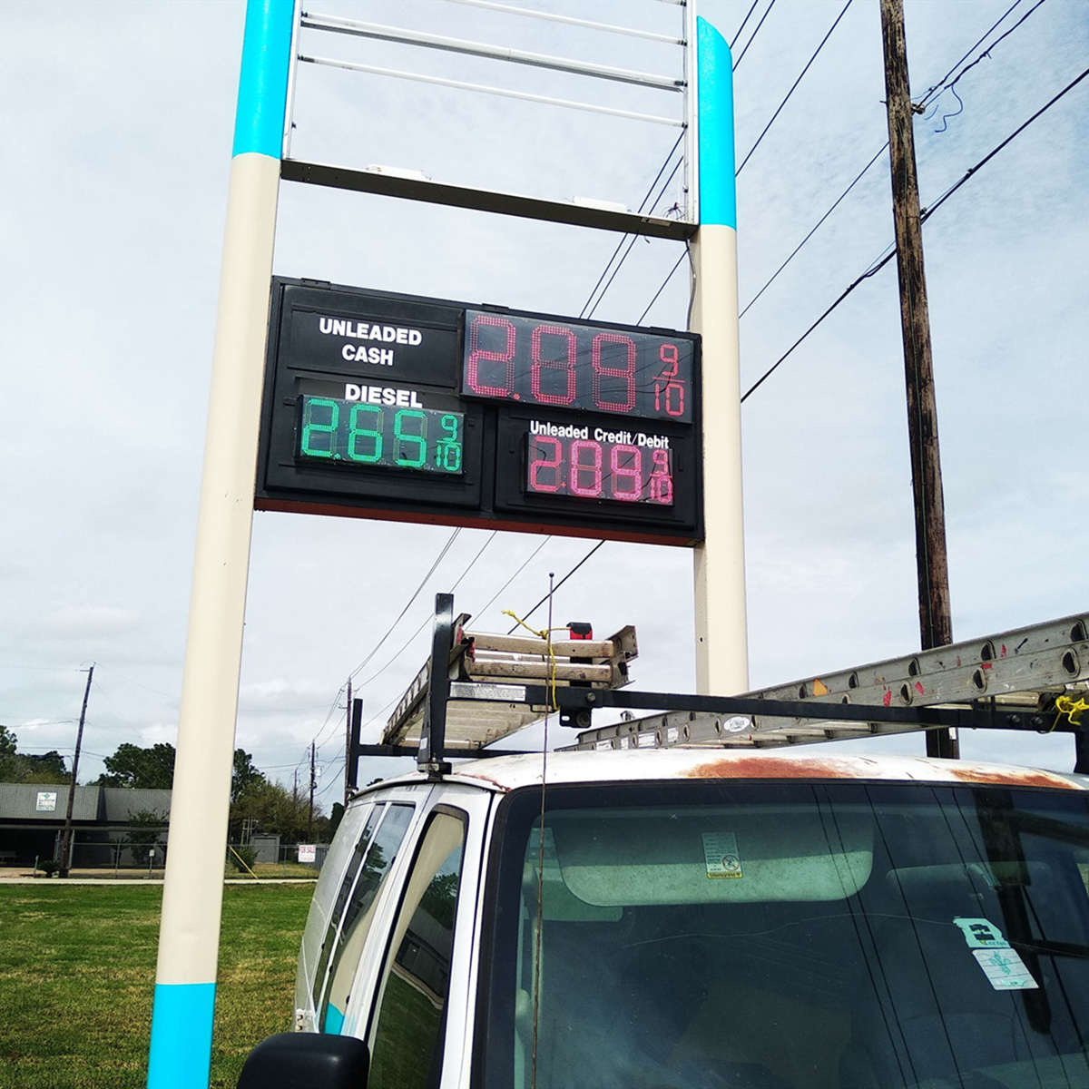 regular gas price signs