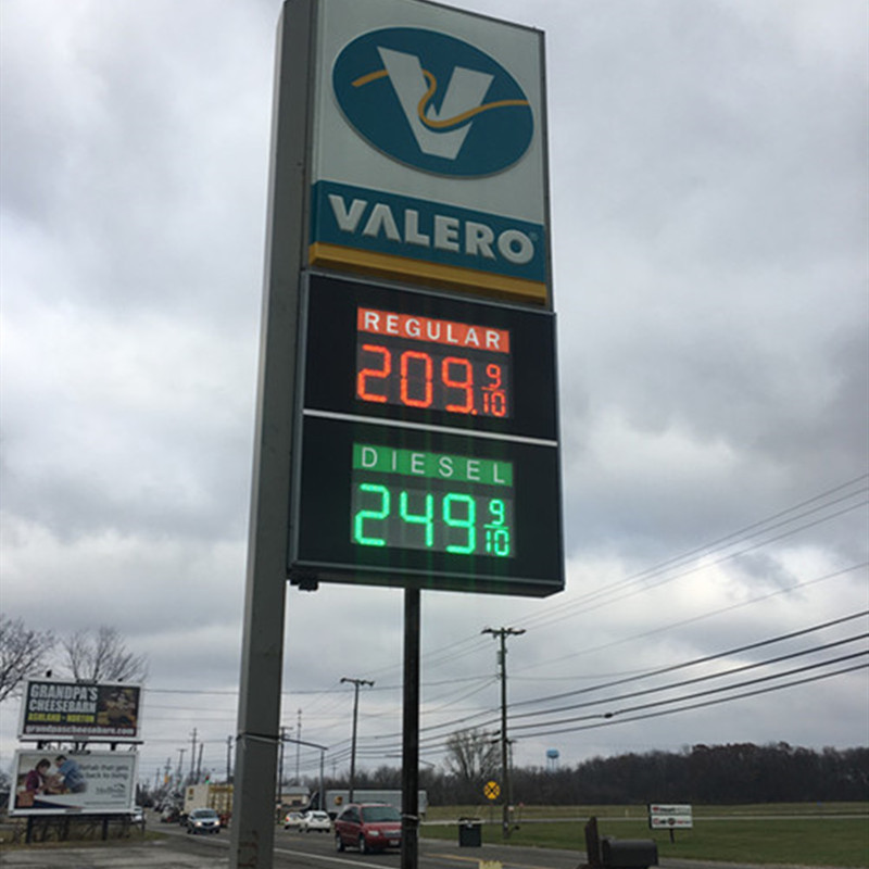 gas station price signs