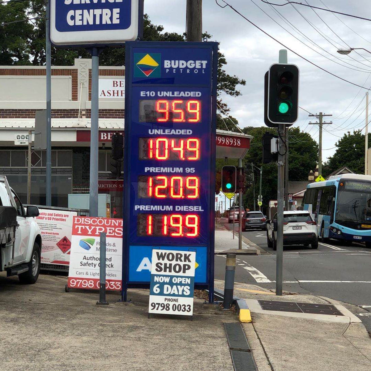 gas station signs