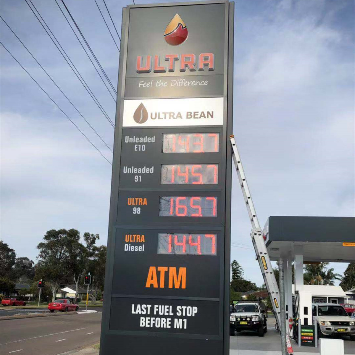 price station signs case