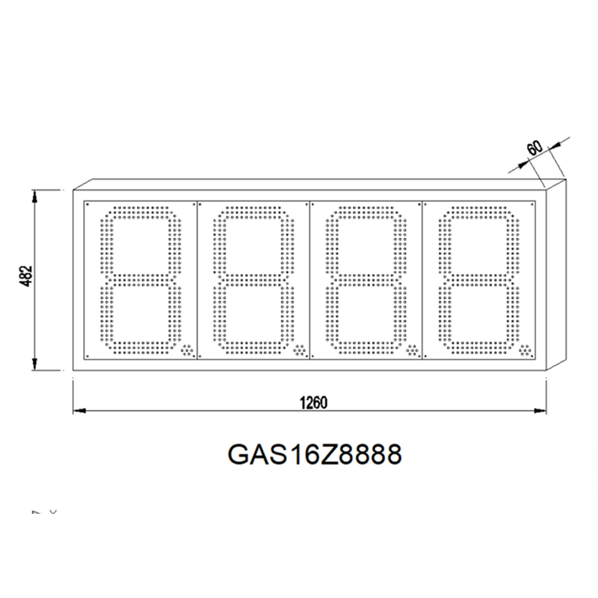 led gas display