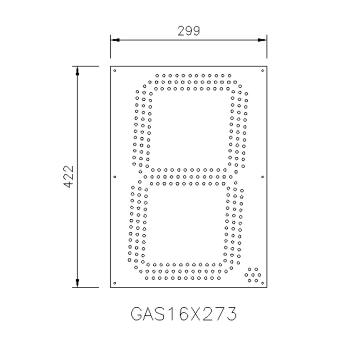 digit led board size