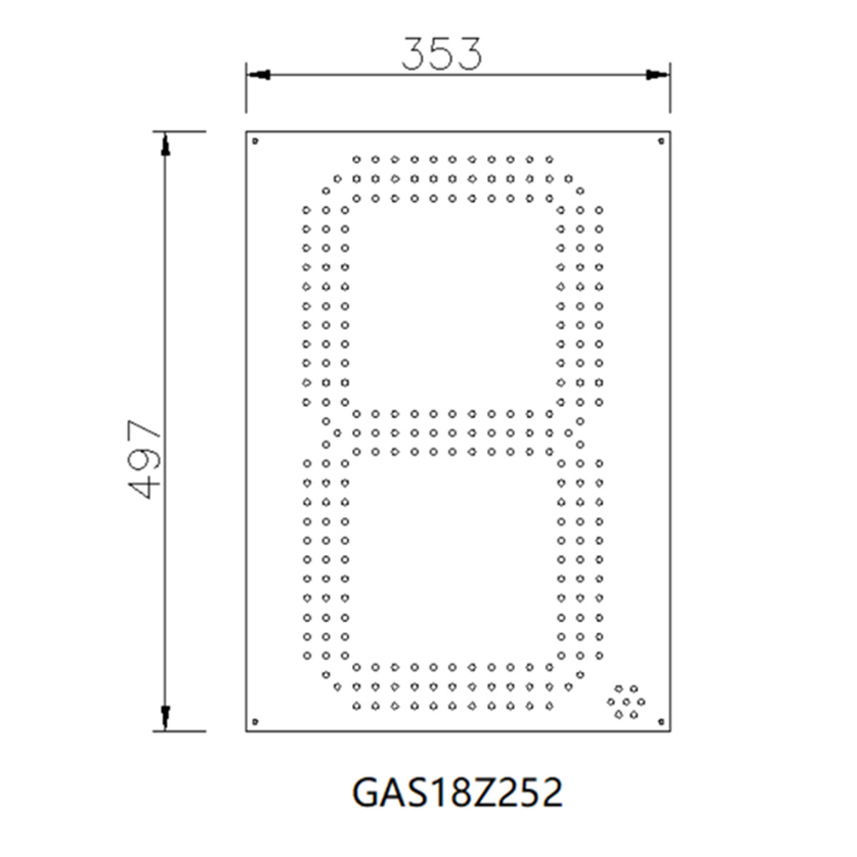 station gas board size