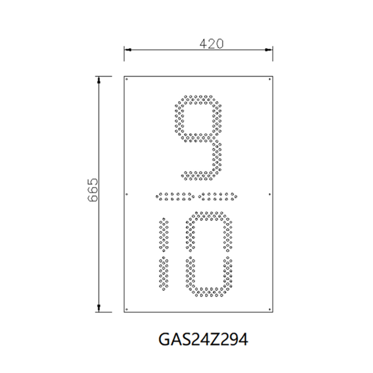 gas segment signs size