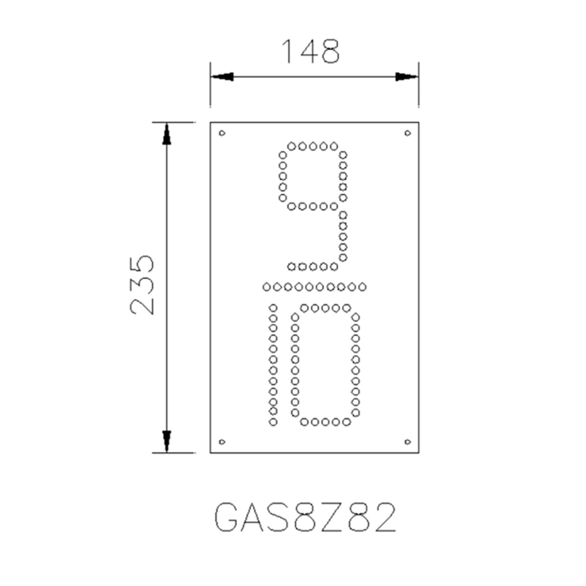 gas led board size