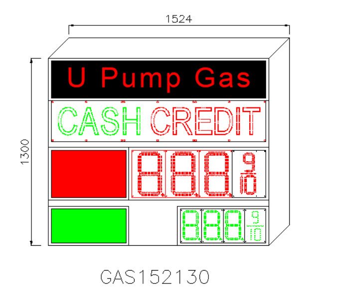 pump gas led signs